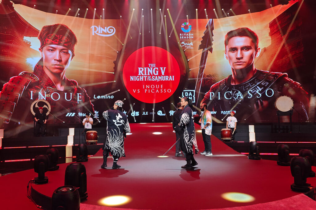 井上尚弥の試合前パフォーマンスのリハーサル